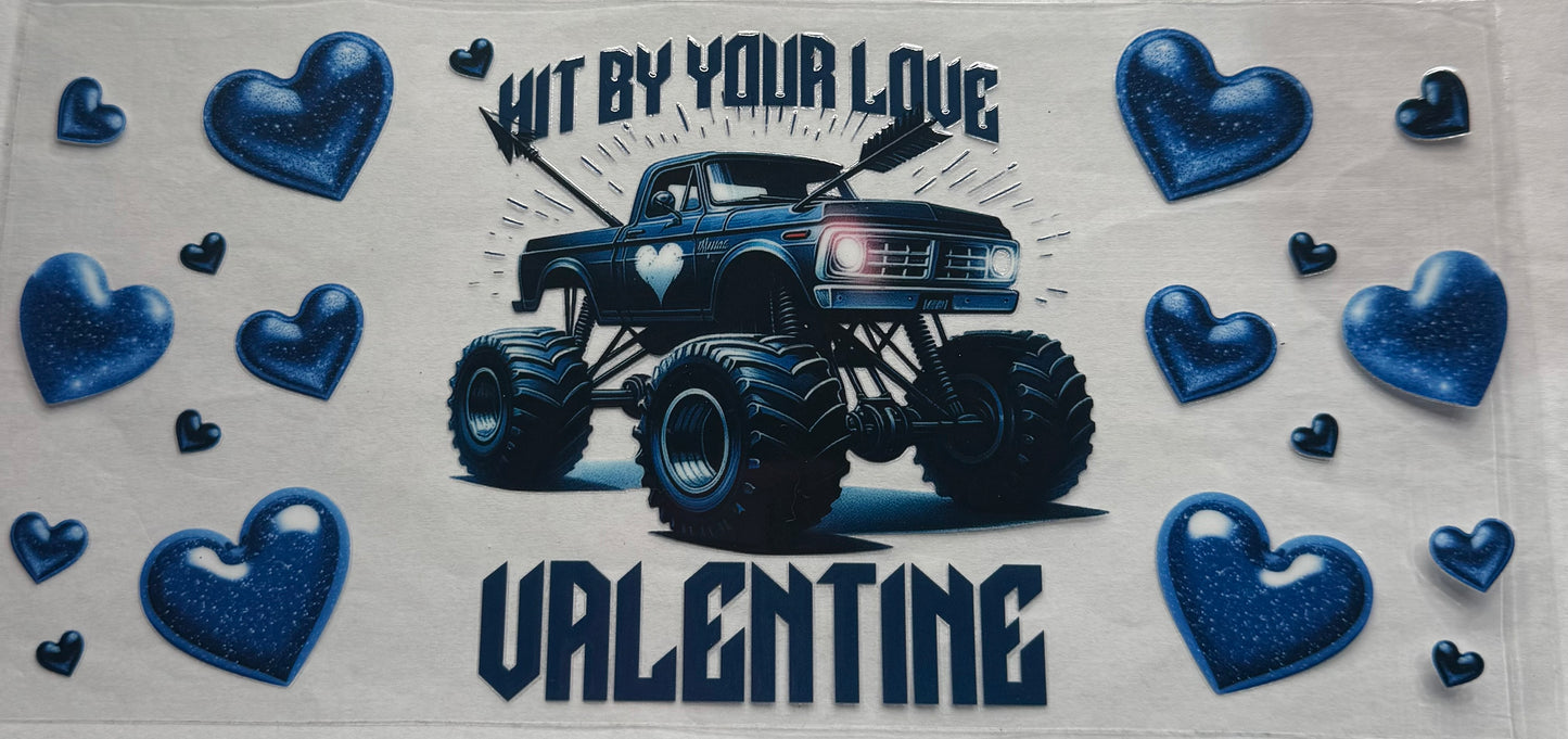uvdtf  transfer wrap Valentine’s monster truck