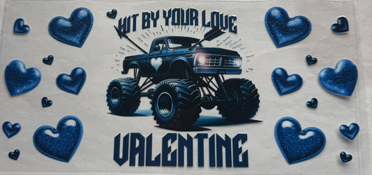 uvdtf  transfer wrap Valentine’s monster truck