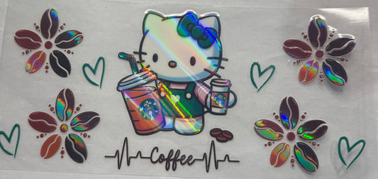 uvdtf  transfer wrap holo Starbucks hello Kitty