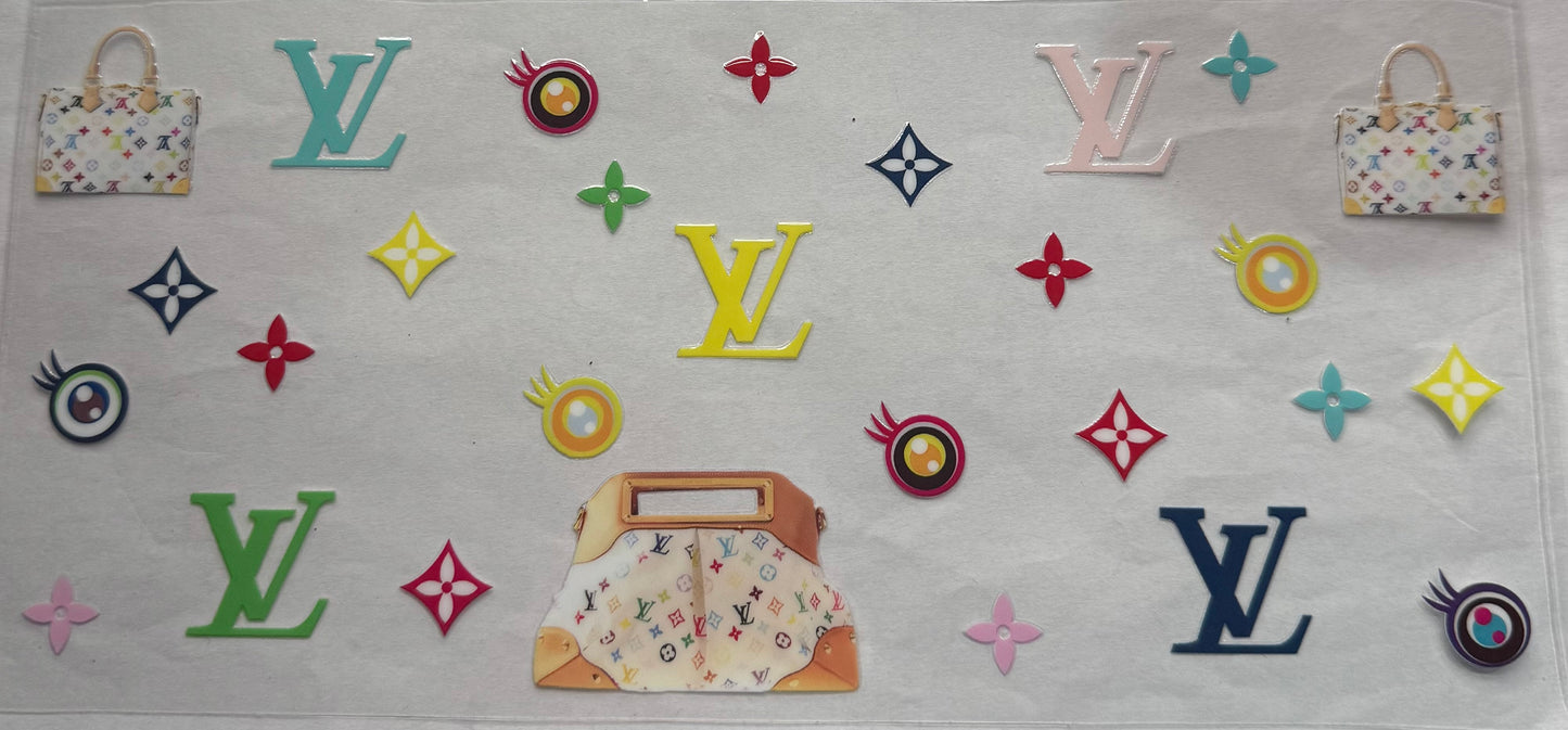 uvdtf  transfer wrap rainbow LV with bag