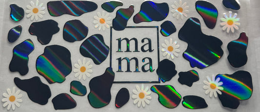 uvdtf  transfer wrap holo cow mama