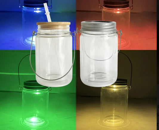 snow globe tumbler/mason jar lantern 11oz