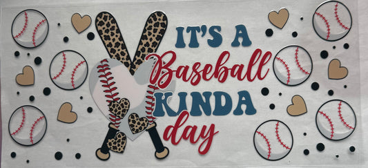 uvdtf  transfer wrap Baseball kinda day