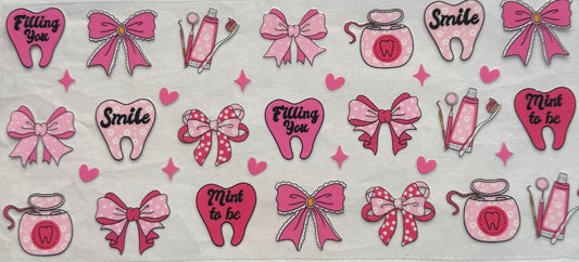 uvdtf  transfer wrap dentist with bows