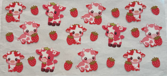 uvdtf  transfer wrap strawberry cow