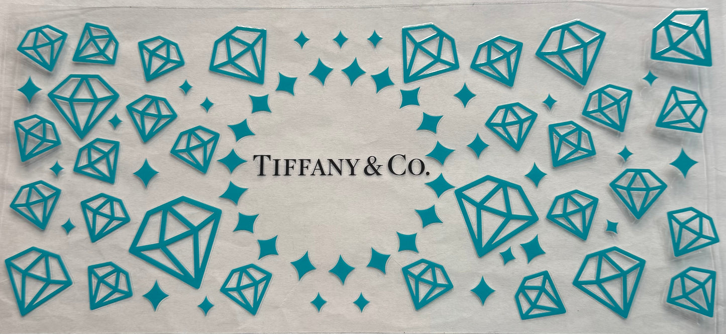 uvdtf  transfer wrap Tiffany and co teal diamonds