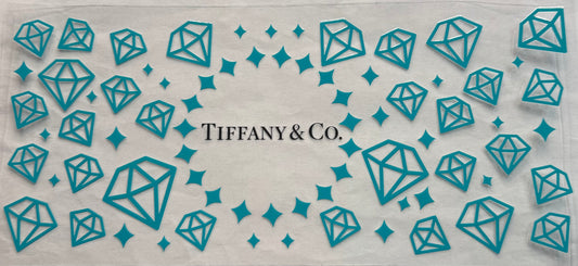 uvdtf  transfer wrap Tiffany and co teal diamonds