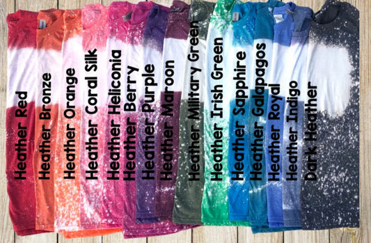 Custom bleach splattered shirts