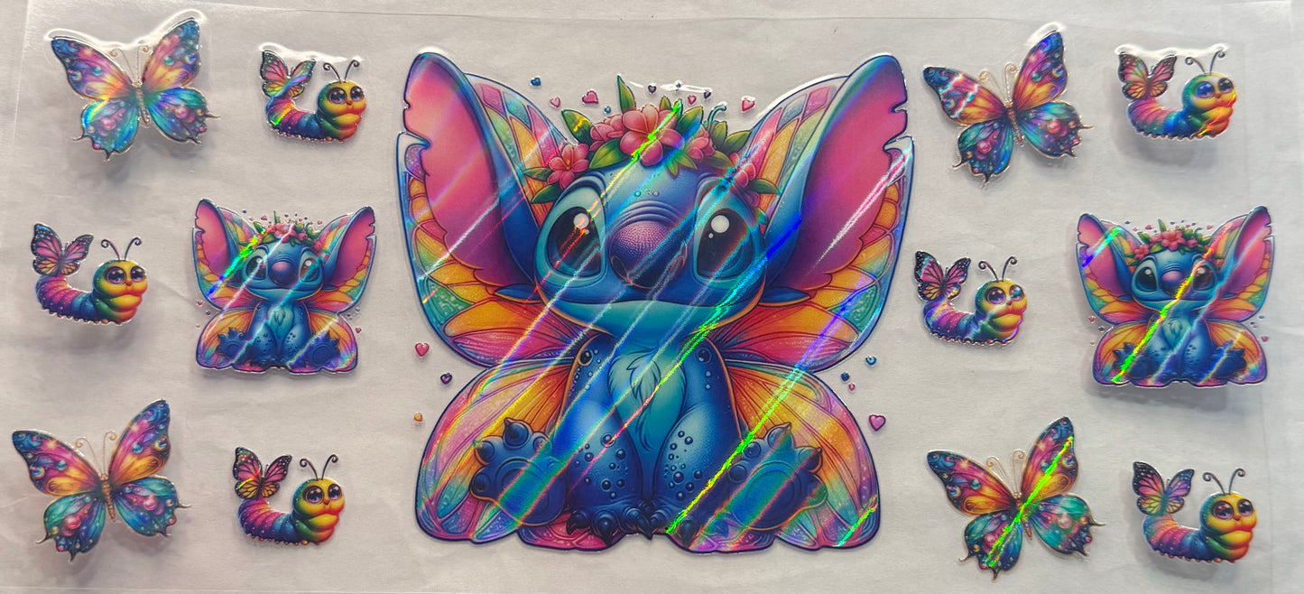 uvdtf  transfer wrap holo stitch butterfly