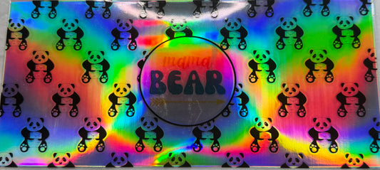 uvdtf  transfer wrap holo mama bear with polar bears