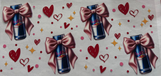uvdtf  transfer wrap Red Bull with bows