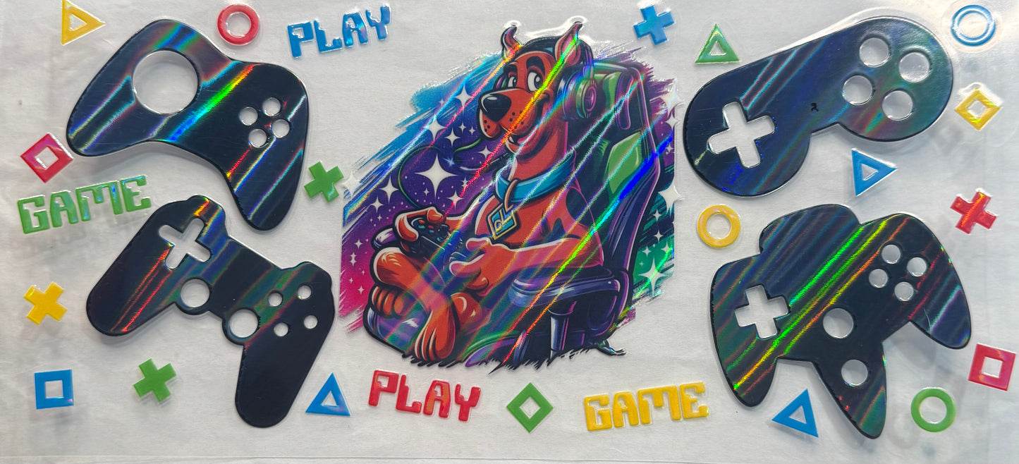 uvdtf  transfer wrap holo scooby doo gamer