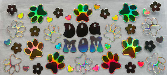 uvdtf  transfer wrap holo dog mom paw prints