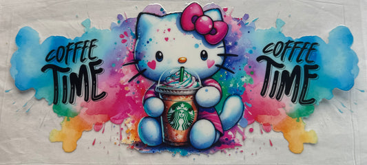 uvdtf  transfer wrap hello kitty Starbucks tie dye coffee time