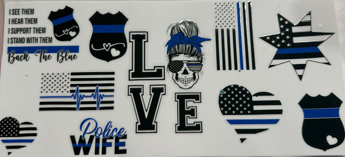 uvdtf  transfer wrap Police wife