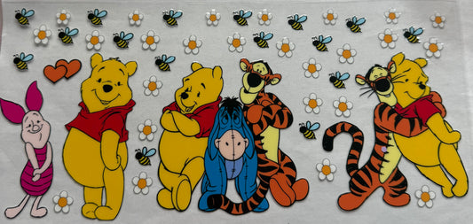 uvdtf  transfer wrap Winnie the Pooh with everyone