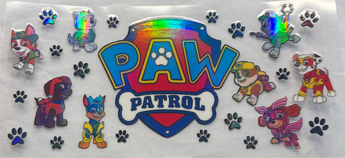 uvdtf  transfer wrap holo paw patrol