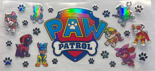 uvdtf  transfer wrap holo paw patrol
