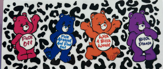 uvdtf  transfer wrap Swear bears with cheetah