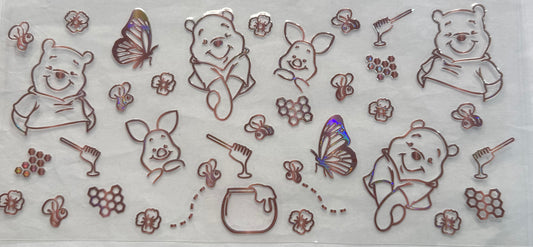 uvdtf  transfer wrap Winnie the Pooh copper