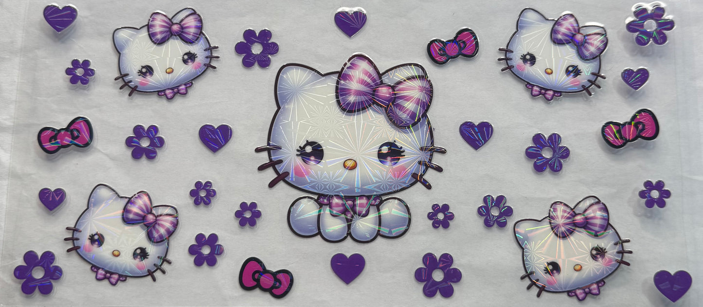uvdtf  transfer wrap holo purple hello kitty