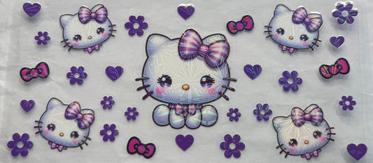 uvdtf  transfer wrap holo purple hello kitty