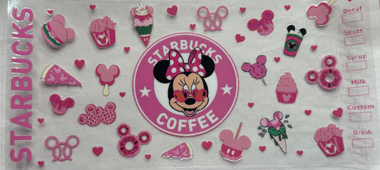 uvdtf  transfer wrap Starbucks Minnie Mouse