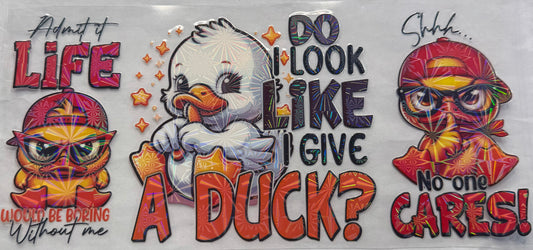 uvdtf  transfer wrap holo duck