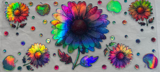 uvdtf  transfer wrap holo sunflower