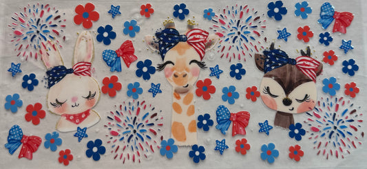 uvdtf  transfer wrap Americana animals