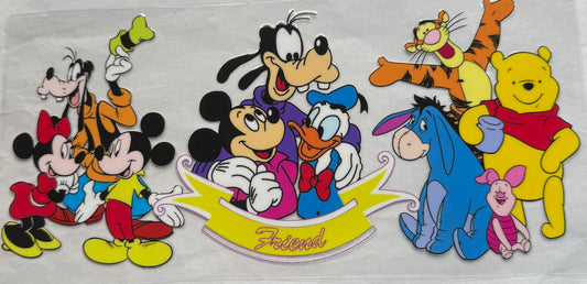 uvdtf  transfer wrap Mickey Mouse and Pooh friends