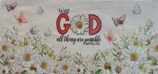 uvdtf  transfer wrap faith with god all things are possible