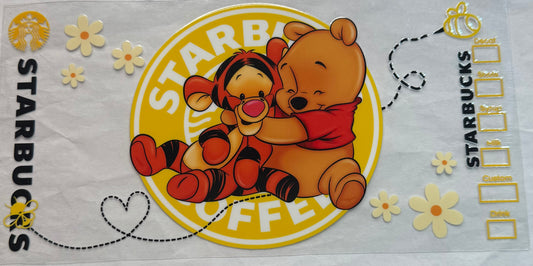 uvdtf  transfer wrap Starbucks Winnie the Pooh