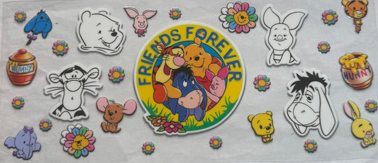 uvdtf  transfer wrap who is the Pooh friends forever