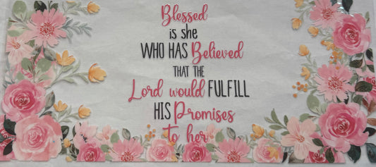 uvdtf  transfer wrap blessed faith floral