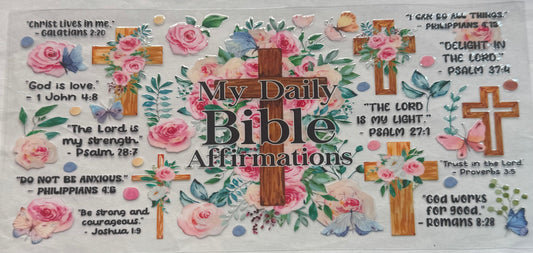 uvdtf  transfer wrap my daily bible affirmation! Faith
