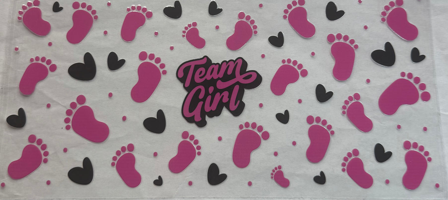 uvdtf  transfer wrap team girl gender reveal