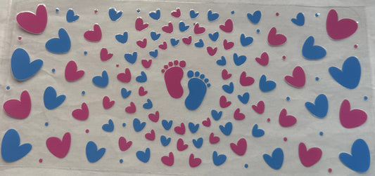 uvdtf  transfer wrap baby girl/boy gender reveal