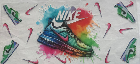 uvdtf  transfer wrap paint splatter Nike