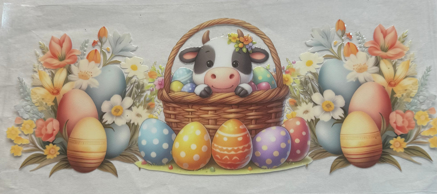 uvdtf  transfer wrap cow Easter basket