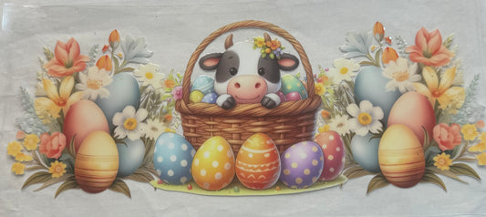 uvdtf  transfer wrap cow Easter basket