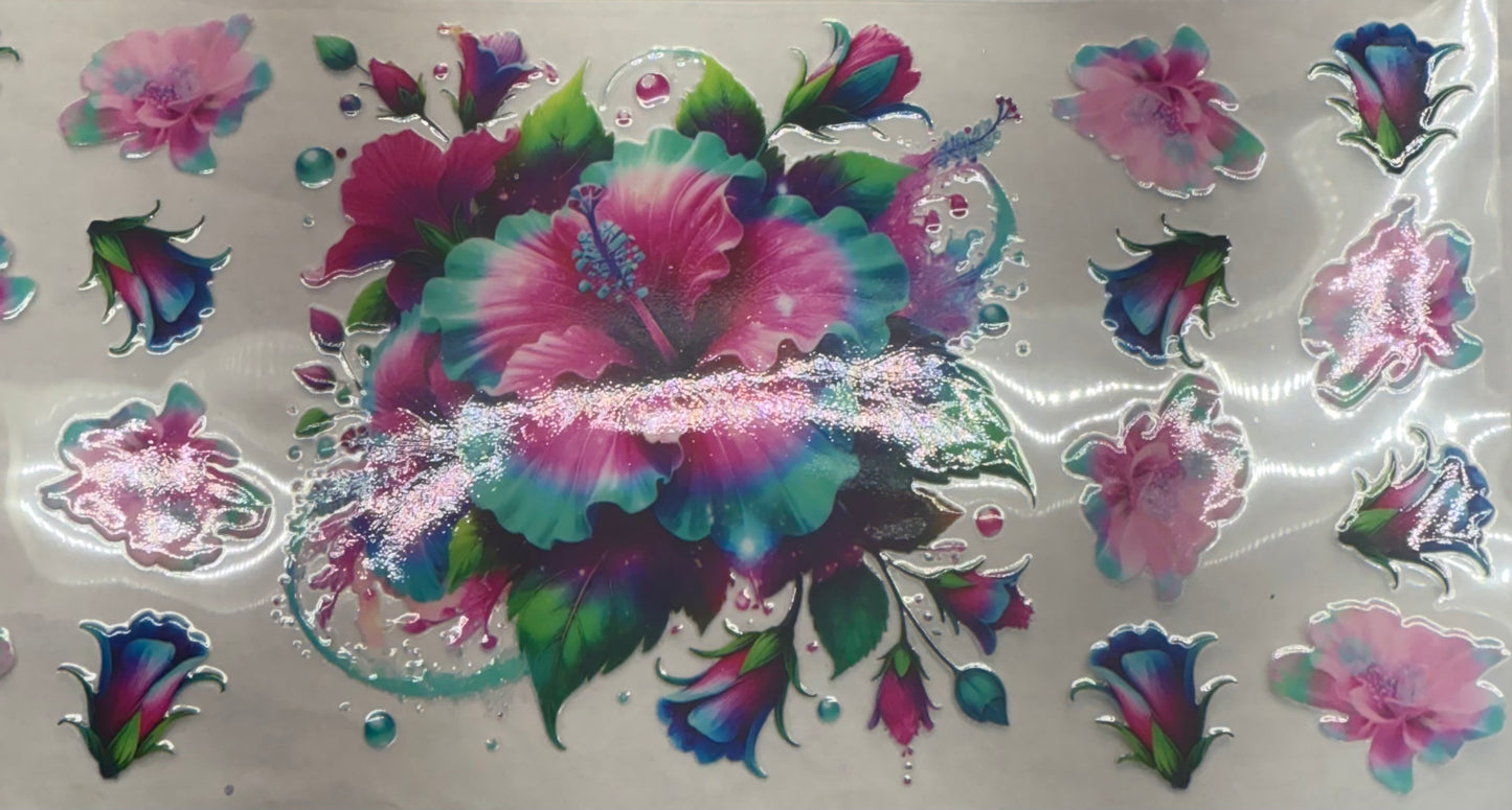 uvdtf  transfer wrap Florals