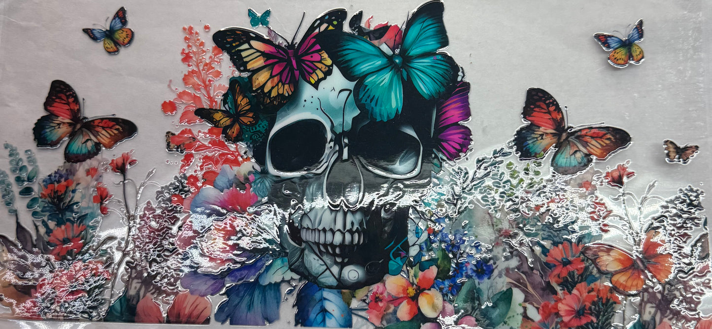 uvdtf  transfer wrap butterfly skull