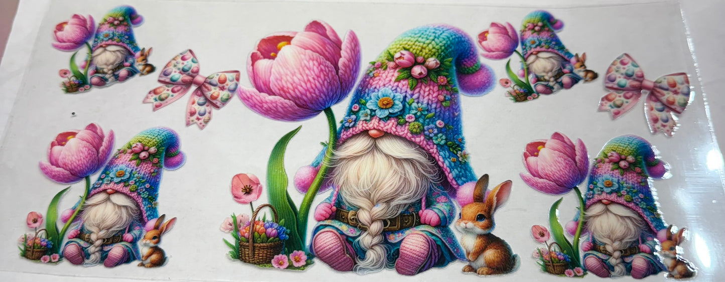 uvdtf  transfer wrap floral gnome