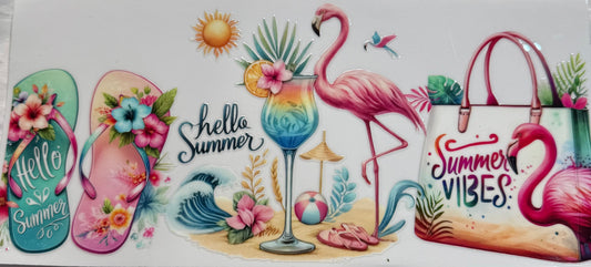uvdtf  transfer wrap flamingo