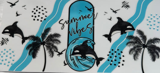 uvdtf  transfer wrap summer vibes whale
