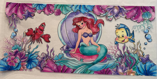 uvdtf  transfer wrap Disney Ariel under the sea