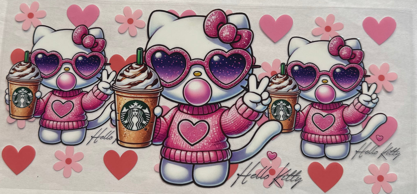 uvdtf  transfer wrap Starbucks hello kitty