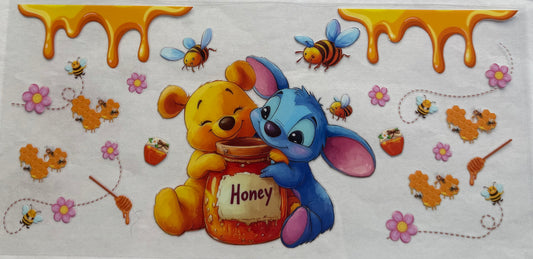 uvdtf  transfer wrap Pooh with stitch