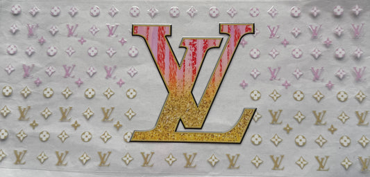 uvdtf  transfer wrap Lv ombré red and yellow